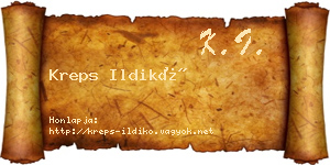 Kreps Ildikó névjegykártya