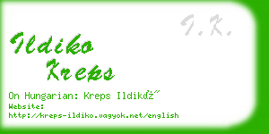 ildiko kreps business card